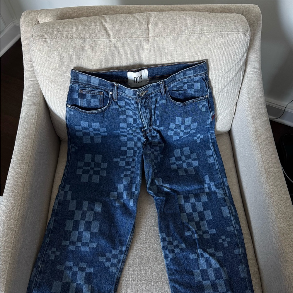 BDG Blue Checkered Men's Jeans